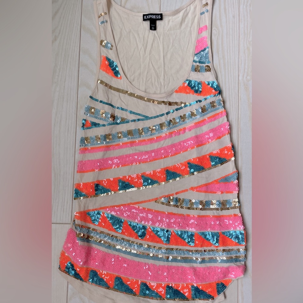 EUC Express sequin tank top